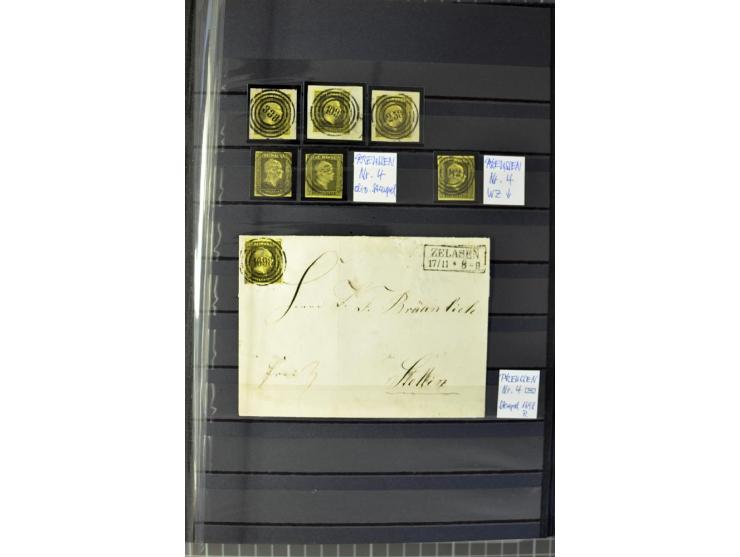 1850/67, zweibändige gestempelte Sammlung ab Vorphila, die Markenzeit reichhaltig gesammelt mit vielen Briefen, Ganzsachen, E