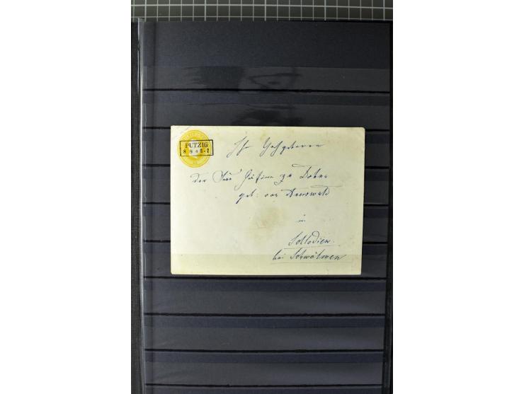 1850/67, zweibändige gestempelte Sammlung ab Vorphila, die Markenzeit reichhaltig gesammelt mit vielen Briefen, Ganzsachen, E