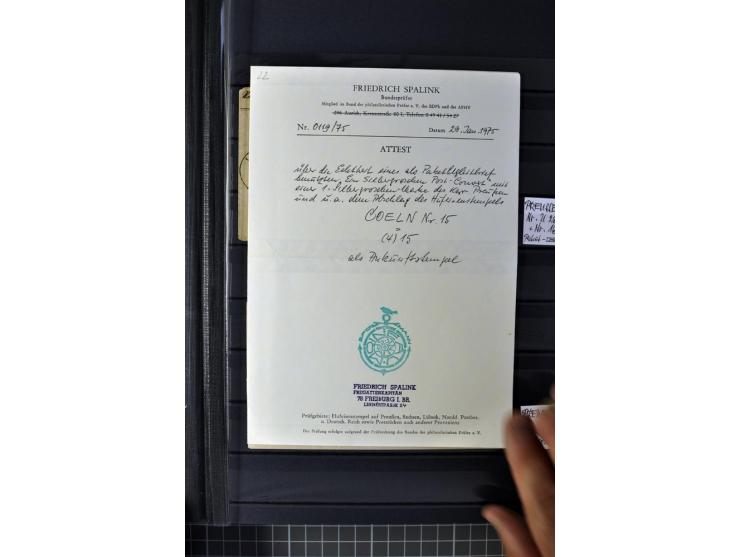 1850/67, zweibändige gestempelte Sammlung ab Vorphila, die Markenzeit reichhaltig gesammelt mit vielen Briefen, Ganzsachen, E
