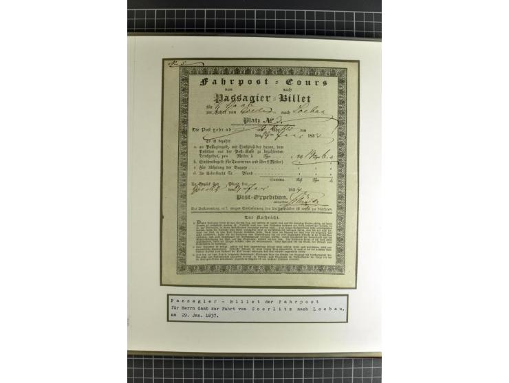1754/1868, Ausstellungs-Sammlung "Preußische Postscheine von Schlesien" und ""Posteinlieferungscheine von Breslau" mit über 5