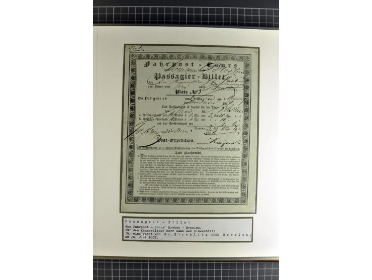 1754/1868, Ausstellungs-Sammlung "Preußische Postscheine von Schlesien" und ""Posteinlieferungscheine von Breslau" mit über 5