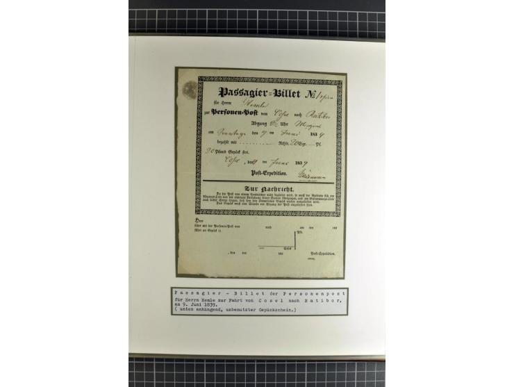 1754/1868, Ausstellungs-Sammlung "Preußische Postscheine von Schlesien" und ""Posteinlieferungscheine von Breslau" mit über 5