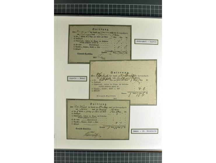 1754/1868, Ausstellungs-Sammlung "Preußische Postscheine von Schlesien" und ""Posteinlieferungscheine von Breslau" mit über 5