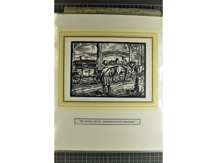 1754/1868, Ausstellungs-Sammlung "Preußische Postscheine von Schlesien" und ""Posteinlieferungscheine von Breslau" mit über 5