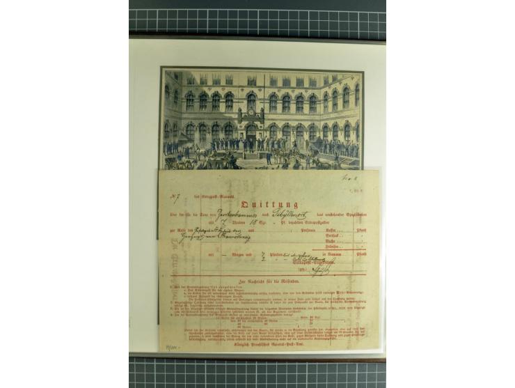 1754/1868, Ausstellungs-Sammlung "Preußische Postscheine von Schlesien" und ""Posteinlieferungscheine von Breslau" mit über 5