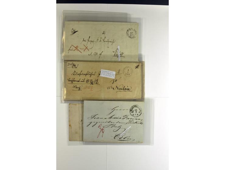 1852/1866, meist gestempelter Händlerbestand auf Steckkarten in einer Lindner-Box mit einigen hundert Werten, dabei viele Paa