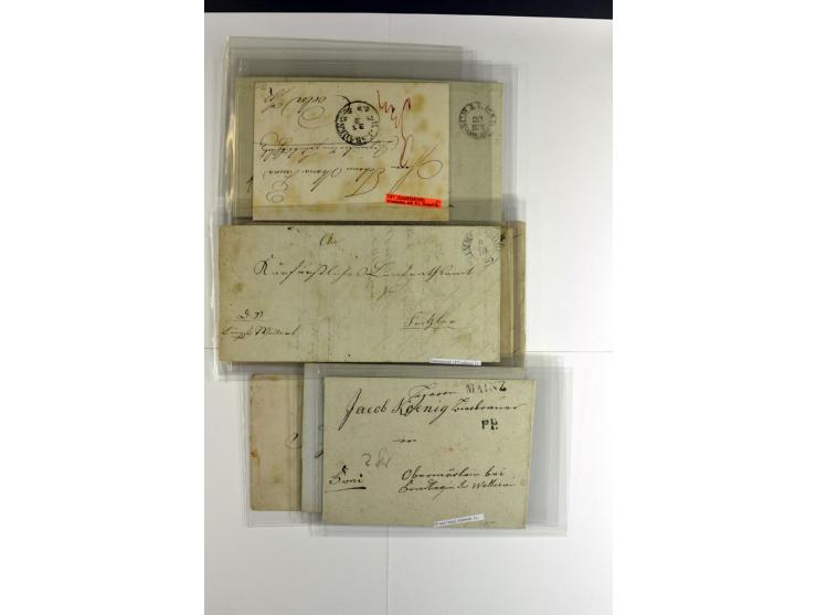 1852/1866, meist gestempelter Händlerbestand auf Steckkarten in einer Lindner-Box mit einigen hundert Werten, dabei viele Paa
