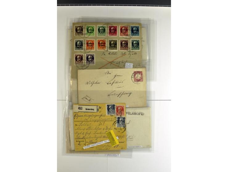 1852/1866, meist gestempelter Händlerbestand auf Steckkarten in einer Lindner-Box mit einigen hundert Werten, dabei viele Paa