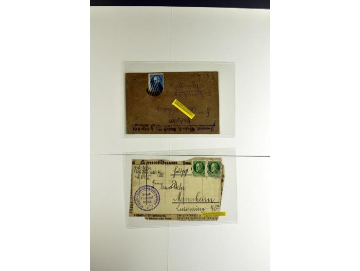 1852/1866, meist gestempelter Händlerbestand auf Steckkarten in einer Lindner-Box mit einigen hundert Werten, dabei viele Paa