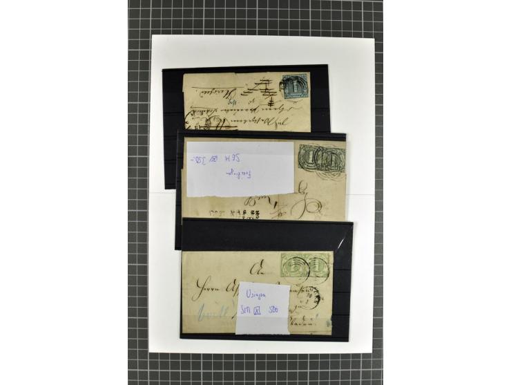 1810/66, umfangreicher Bestand ab Vorphila mit ca. 250 Briefen, Dienstbriefen und Postscheinen, dabei viele frankierte Briefe