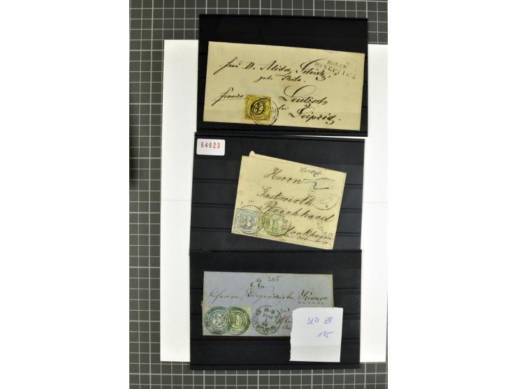1810/66, umfangreicher Bestand ab Vorphila mit ca. 250 Briefen, Dienstbriefen und Postscheinen, dabei viele frankierte Briefe