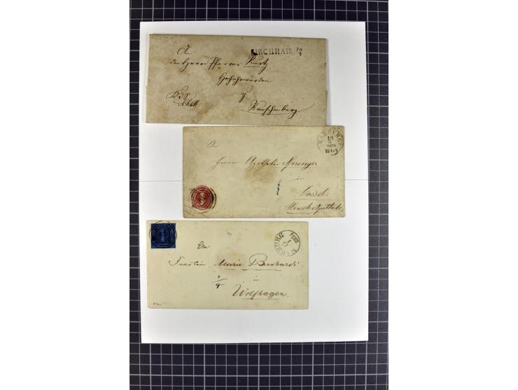 1810/66, umfangreicher Bestand ab Vorphila mit ca. 250 Briefen, Dienstbriefen und Postscheinen, dabei viele frankierte Briefe