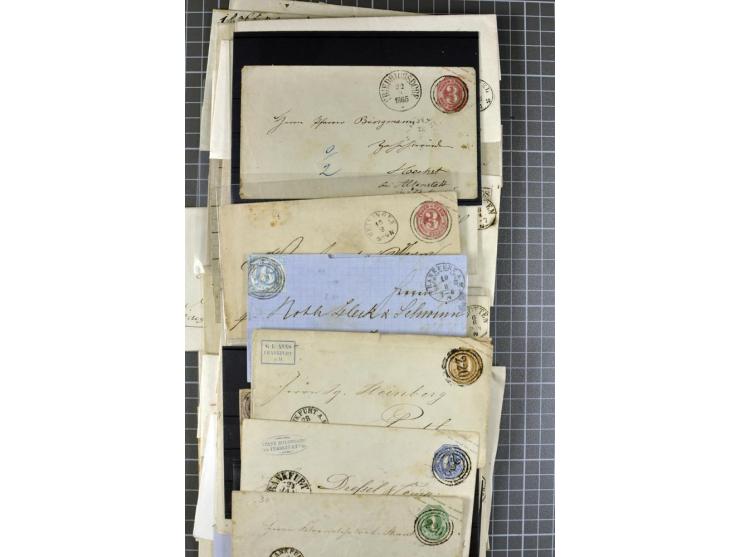 1810/66, umfangreicher Bestand ab Vorphila mit ca. 250 Briefen, Dienstbriefen und Postscheinen, dabei viele frankierte Briefe