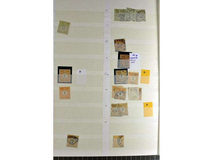  1851/1923, postfrischer, ungebrauchter und gestempelter Bestand mit u.a. Mi.-Nr. 1c, 34, 42b (Fotoattest Heinrich BPP), 58 e