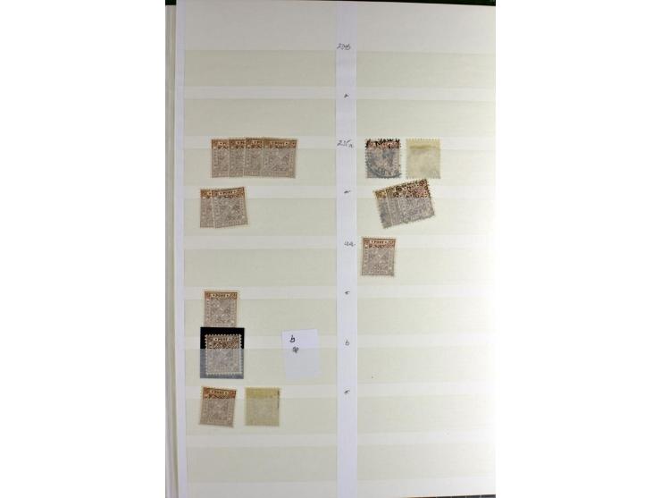  1851/1923, postfrischer, ungebrauchter und gestempelter Bestand mit u.a. Mi.-Nr. 1c, 34, 42b (Fotoattest Heinrich BPP), 58 e