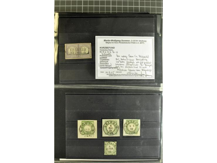 1872/75, sehr schöne gestempelte Sammlung mit 51 Briefen und ca. 100 Briefstücken und (wenigen) losen Marken; durchweg in übe