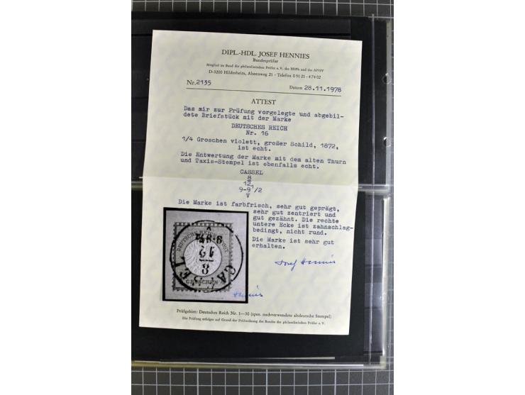 1872/75, sehr schöne gestempelte Sammlung mit 51 Briefen und ca. 100 Briefstücken und (wenigen) losen Marken; durchweg in übe