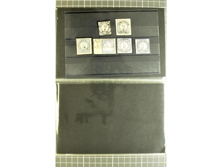 1872/75, sehr schöne gestempelte Sammlung mit 51 Briefen und ca. 100 Briefstücken und (wenigen) losen Marken; durchweg in übe
