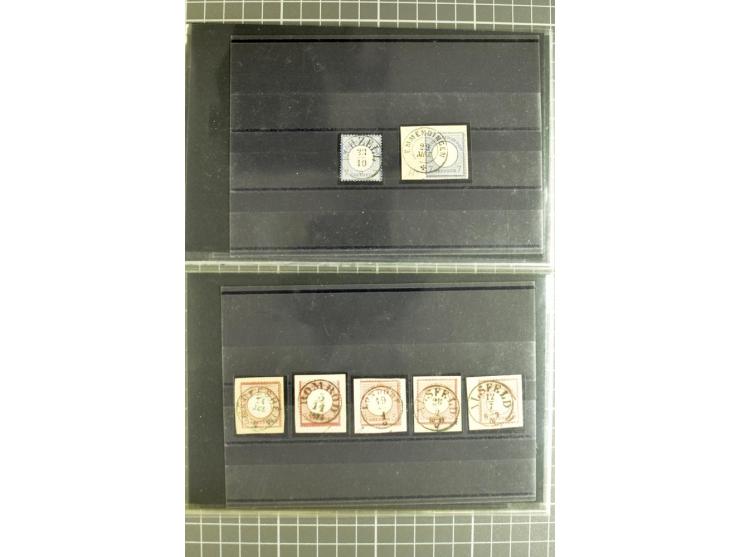 1872/75, sehr schöne gestempelte Sammlung mit 51 Briefen und ca. 100 Briefstücken und (wenigen) losen Marken; durchweg in übe