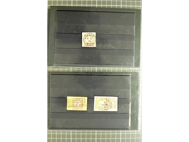 1872/75, sehr schöne gestempelte Sammlung mit 51 Briefen und ca. 100 Briefstücken und (wenigen) losen Marken; durchweg in übe