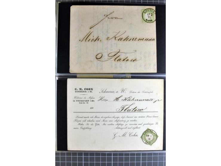 1872/75, sehr schöne gestempelte Sammlung mit 51 Briefen und ca. 100 Briefstücken und (wenigen) losen Marken; durchweg in übe
