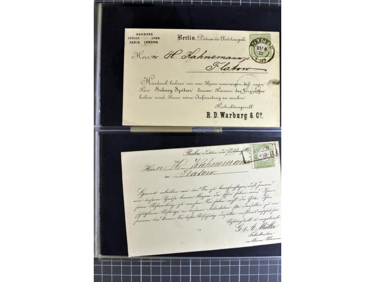 1872/75, sehr schöne gestempelte Sammlung mit 51 Briefen und ca. 100 Briefstücken und (wenigen) losen Marken; durchweg in übe