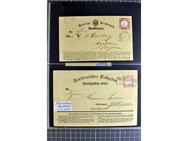 1872/75, sehr schöne gestempelte Sammlung mit 51 Briefen und ca. 100 Briefstücken und (wenigen) losen Marken; durchweg in übe