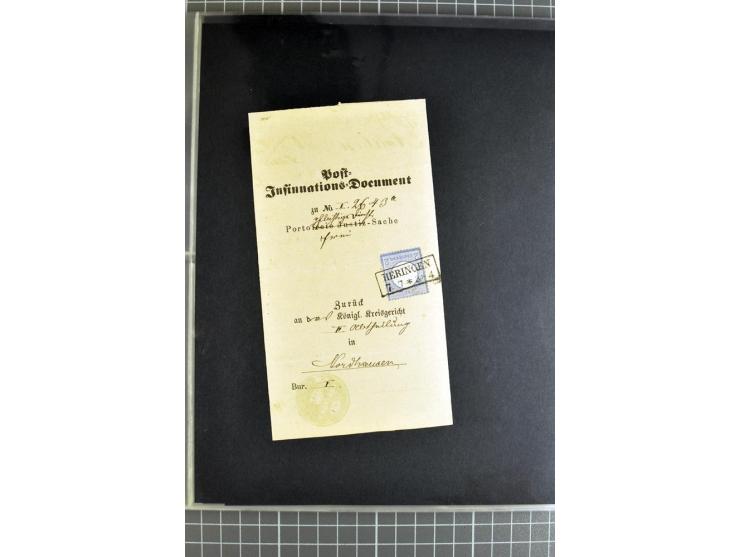 1872/75, sehr schöne gestempelte Sammlung mit 51 Briefen und ca. 100 Briefstücken und (wenigen) losen Marken; durchweg in übe
