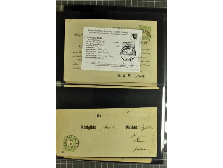 1872/75, sehr schöne gestempelte Sammlung mit 51 Briefen und ca. 100 Briefstücken und (wenigen) losen Marken; durchweg in übe