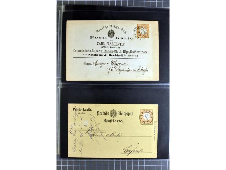 1872/75, sehr schöne gestempelte Sammlung mit 51 Briefen und ca. 100 Briefstücken und (wenigen) losen Marken; durchweg in übe