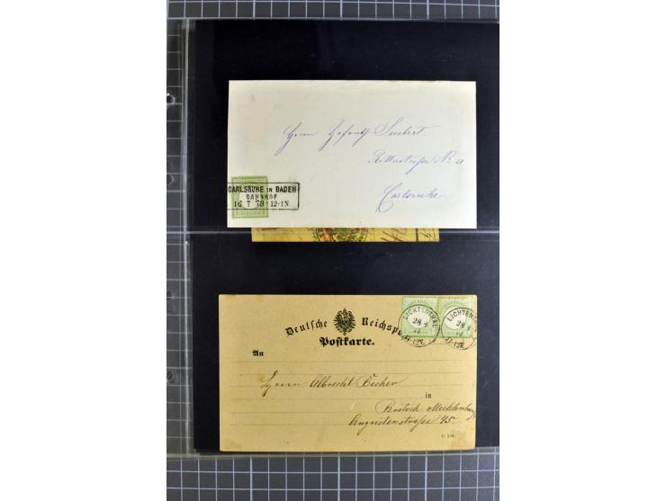 1872/75, sehr schöne gestempelte Sammlung mit 51 Briefen und ca. 100 Briefstücken und (wenigen) losen Marken; durchweg in übe