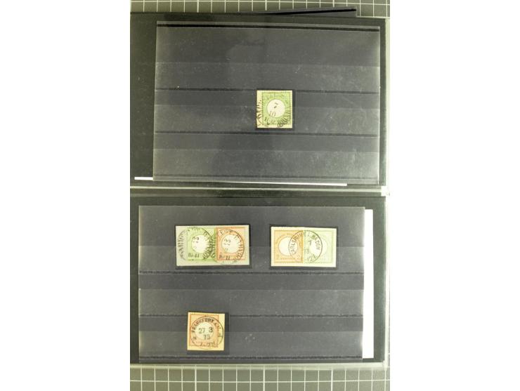 1872/75, sehr schöne gestempelte Sammlung mit 51 Briefen und ca. 100 Briefstücken und (wenigen) losen Marken; durchweg in übe