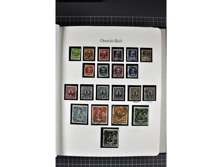 1872/1945, gestempelte Sammlung mit u.a. Mi.-Nr. 21b sign., 27b Attest, 28 repariert, sign., 66I Attest, 438-39, 456-58, Bl.1
