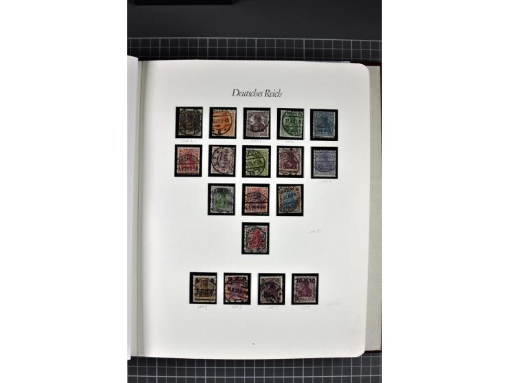 1872/1945, gestempelte Sammlung mit u.a. Mi.-Nr. 21b sign., 27b Attest, 28 repariert, sign., 66I Attest, 438-39, 456-58, Bl.1