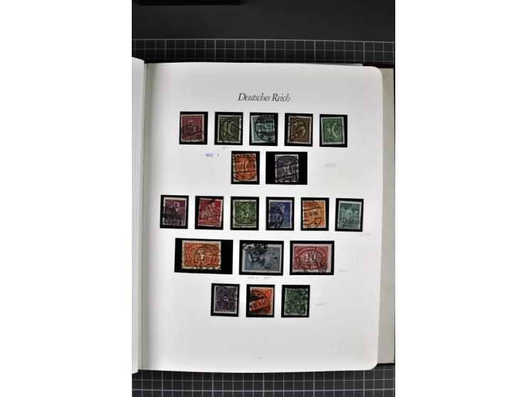 1872/1945, gestempelte Sammlung mit u.a. Mi.-Nr. 21b sign., 27b Attest, 28 repariert, sign., 66I Attest, 438-39, 456-58, Bl.1