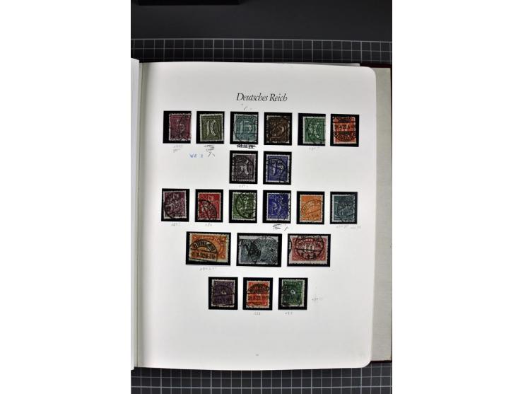 1872/1945, gestempelte Sammlung mit u.a. Mi.-Nr. 21b sign., 27b Attest, 28 repariert, sign., 66I Attest, 438-39, 456-58, Bl.1