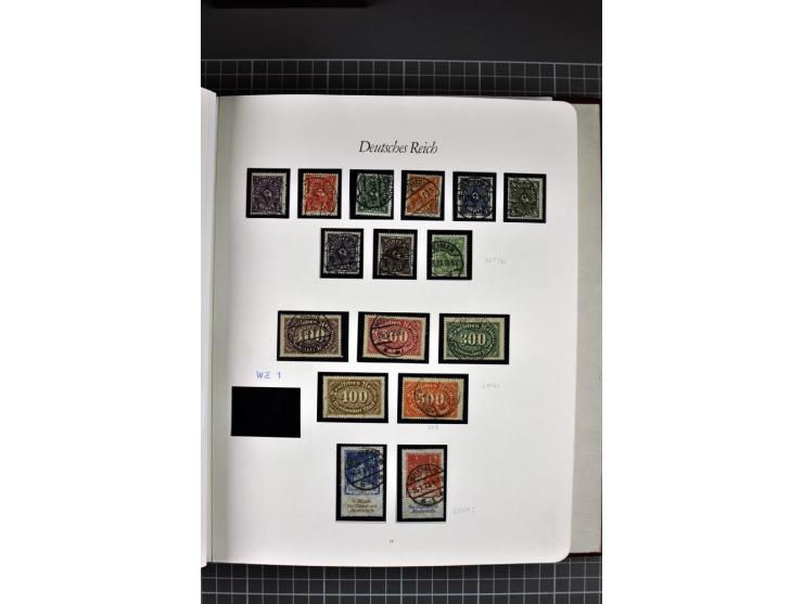 1872/1945, gestempelte Sammlung mit u.a. Mi.-Nr. 21b sign., 27b Attest, 28 repariert, sign., 66I Attest, 438-39, 456-58, Bl.1
