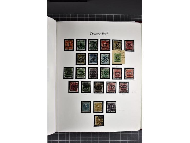 1872/1945, gestempelte Sammlung mit u.a. Mi.-Nr. 21b sign., 27b Attest, 28 repariert, sign., 66I Attest, 438-39, 456-58, Bl.1