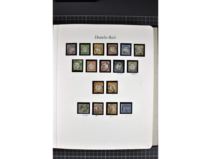 1872/1945, gestempelte Sammlung mit u.a. Mi.-Nr. 21b sign., 27b Attest, 28 repariert, sign., 66I Attest, 438-39, 456-58, Bl.1