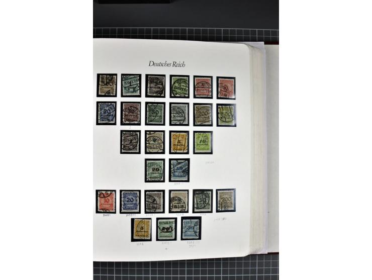 1872/1945, gestempelte Sammlung mit u.a. Mi.-Nr. 21b sign., 27b Attest, 28 repariert, sign., 66I Attest, 438-39, 456-58, Bl.1