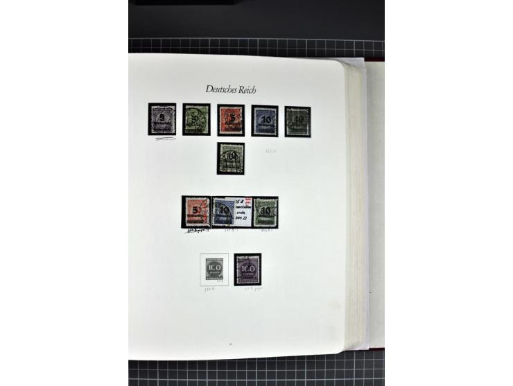 1872/1945, gestempelte Sammlung mit u.a. Mi.-Nr. 21b sign., 27b Attest, 28 repariert, sign., 66I Attest, 438-39, 456-58, Bl.1