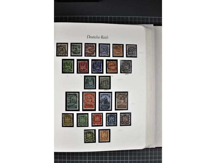 1872/1945, gestempelte Sammlung mit u.a. Mi.-Nr. 21b sign., 27b Attest, 28 repariert, sign., 66I Attest, 438-39, 456-58, Bl.1