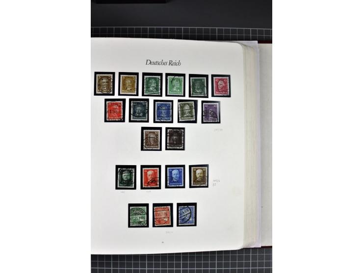 1872/1945, gestempelte Sammlung mit u.a. Mi.-Nr. 21b sign., 27b Attest, 28 repariert, sign., 66I Attest, 438-39, 456-58, Bl.1