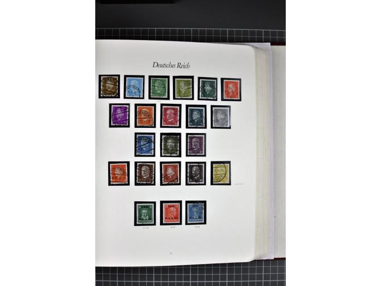 1872/1945, gestempelte Sammlung mit u.a. Mi.-Nr. 21b sign., 27b Attest, 28 repariert, sign., 66I Attest, 438-39, 456-58, Bl.1