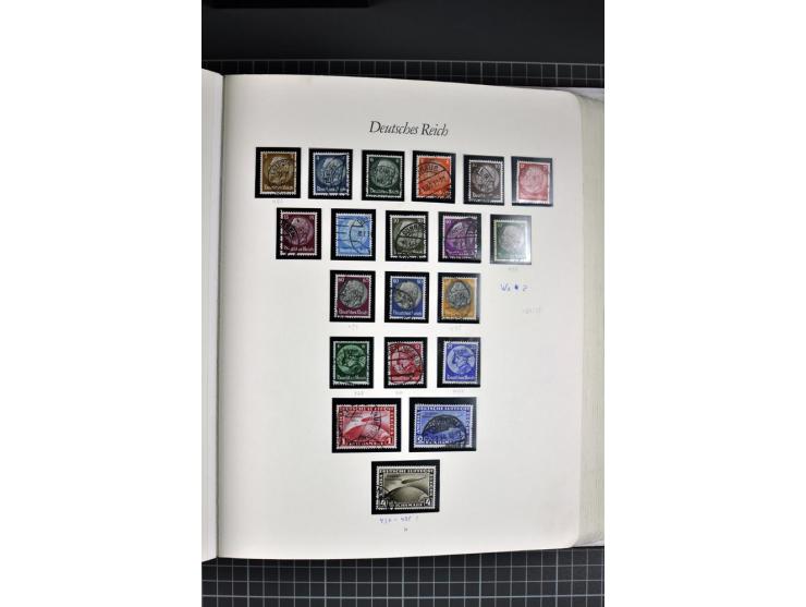1872/1945, gestempelte Sammlung mit u.a. Mi.-Nr. 21b sign., 27b Attest, 28 repariert, sign., 66I Attest, 438-39, 456-58, Bl.1