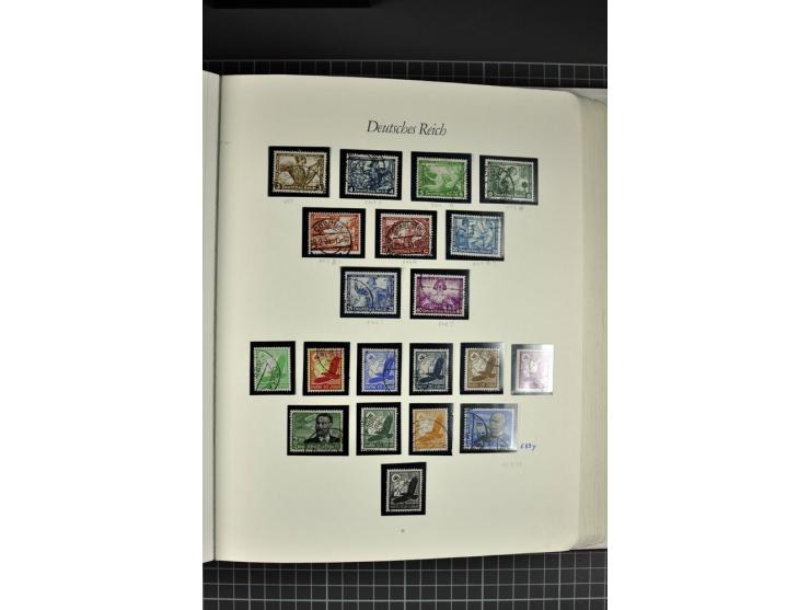 1872/1945, gestempelte Sammlung mit u.a. Mi.-Nr. 21b sign., 27b Attest, 28 repariert, sign., 66I Attest, 438-39, 456-58, Bl.1