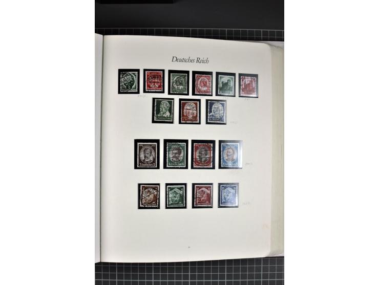 1872/1945, gestempelte Sammlung mit u.a. Mi.-Nr. 21b sign., 27b Attest, 28 repariert, sign., 66I Attest, 438-39, 456-58, Bl.1
