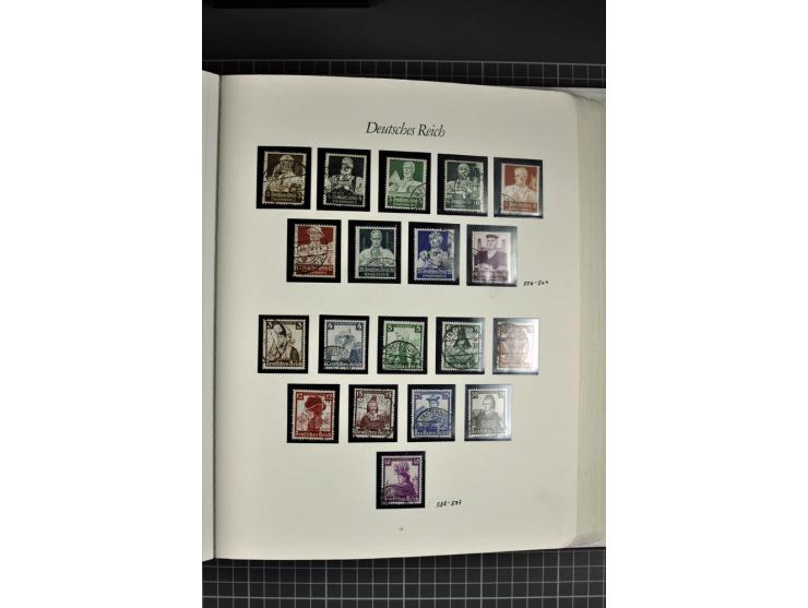1872/1945, gestempelte Sammlung mit u.a. Mi.-Nr. 21b sign., 27b Attest, 28 repariert, sign., 66I Attest, 438-39, 456-58, Bl.1