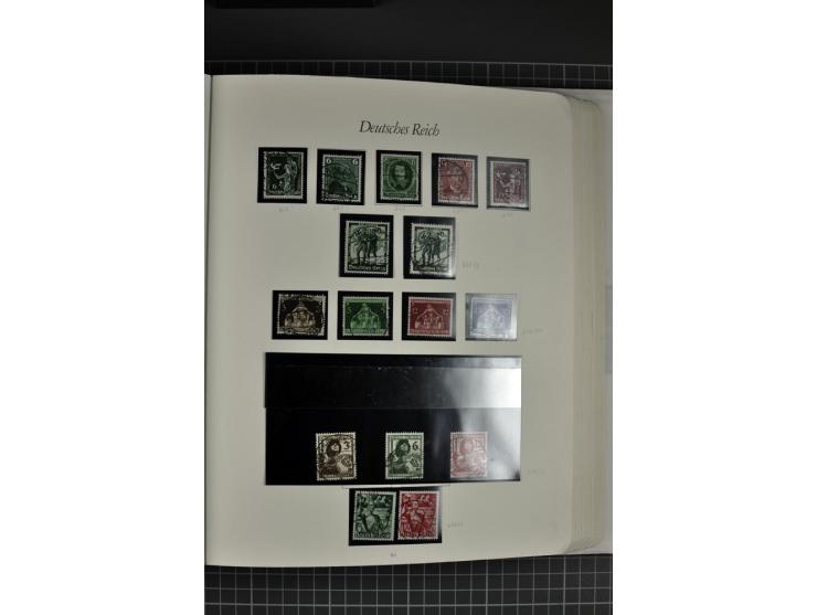 1872/1945, gestempelte Sammlung mit u.a. Mi.-Nr. 21b sign., 27b Attest, 28 repariert, sign., 66I Attest, 438-39, 456-58, Bl.1