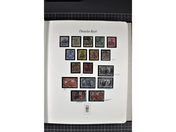 1872/1945, gestempelte Sammlung mit u.a. Mi.-Nr. 21b sign., 27b Attest, 28 repariert, sign., 66I Attest, 438-39, 456-58, Bl.1